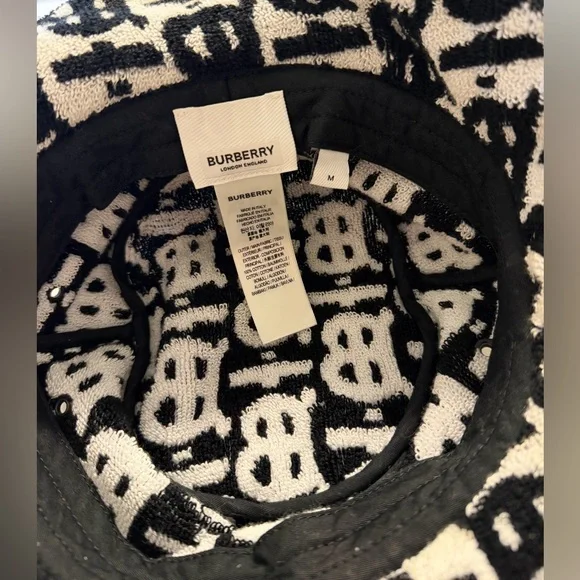 Burberry Monogram Black and White Hat - Picture 2 of 2